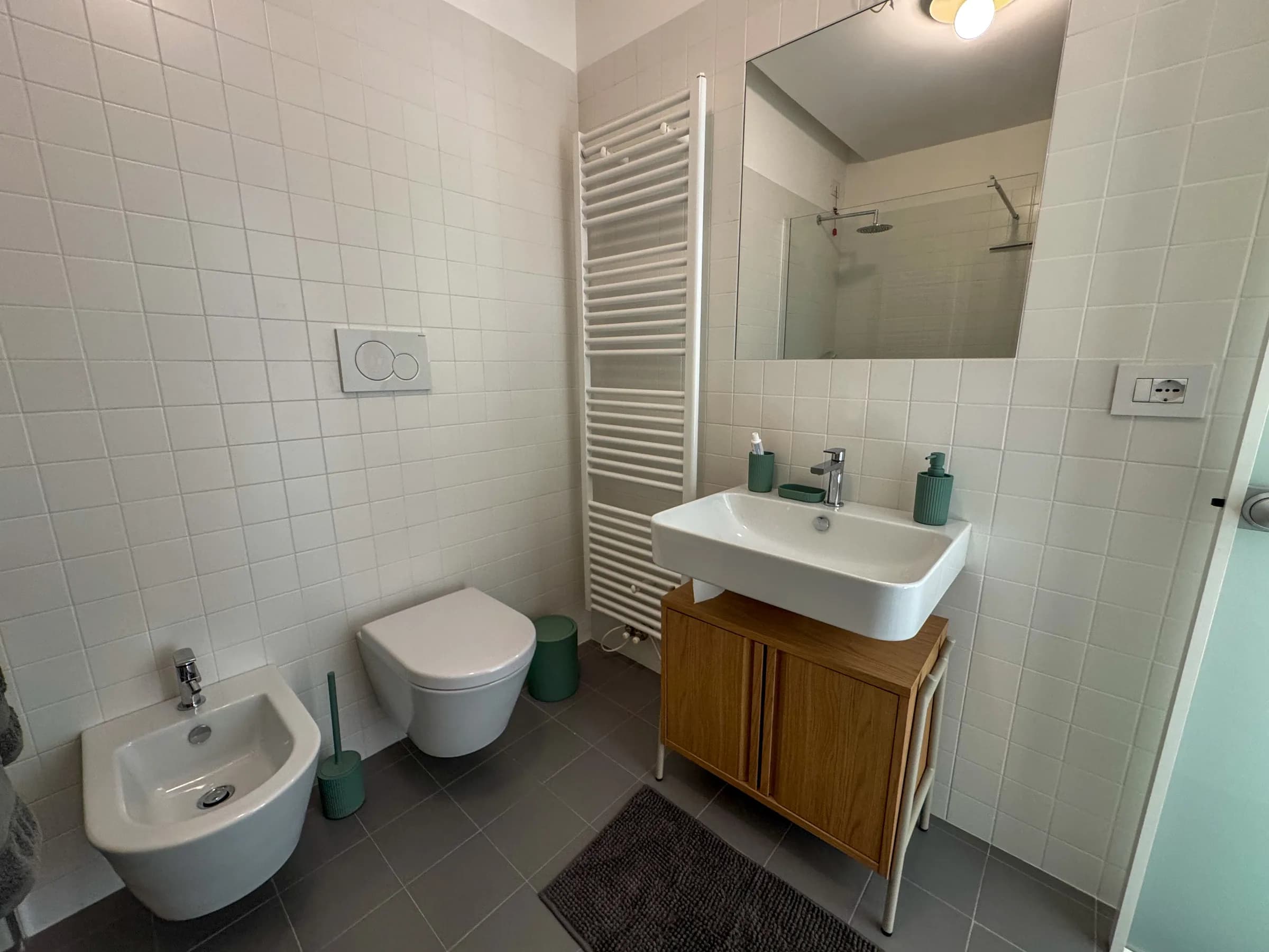 Bathroom with sink and mirror