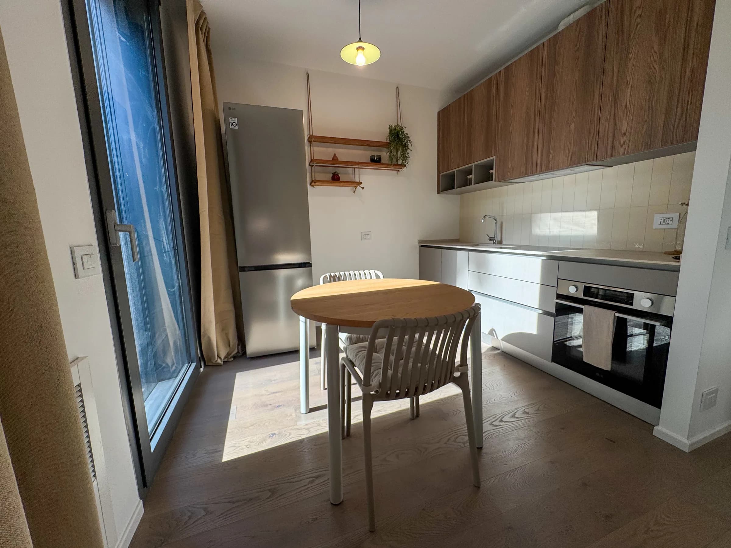 Full kitchen with induction hob and oven